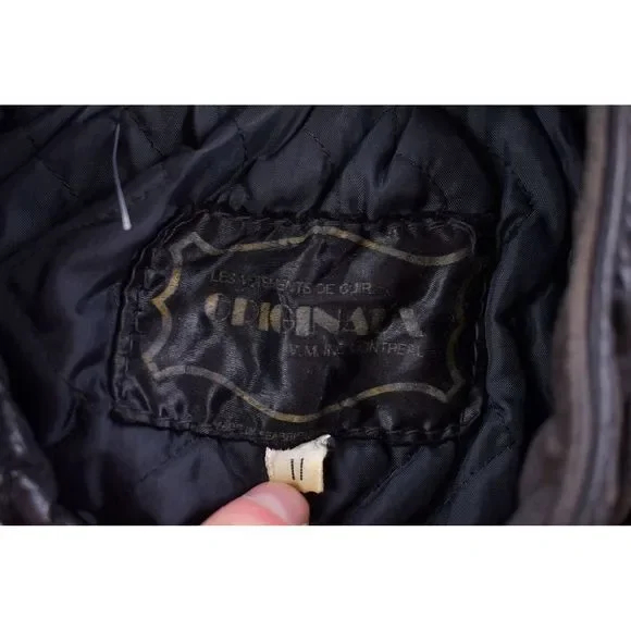 Vintage 1990s Woman's Leather Fringe Biker Jacket / Fall Outerwear / Leather Coa - Picture 4 of 5